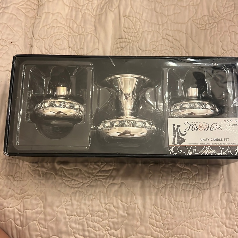 Studio His & Hers UNITY CANDLE SET excellent condition
